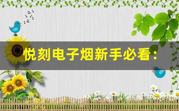 悦刻电子烟新手必看：使用技巧与注意事项